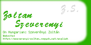 zoltan szeverenyi business card